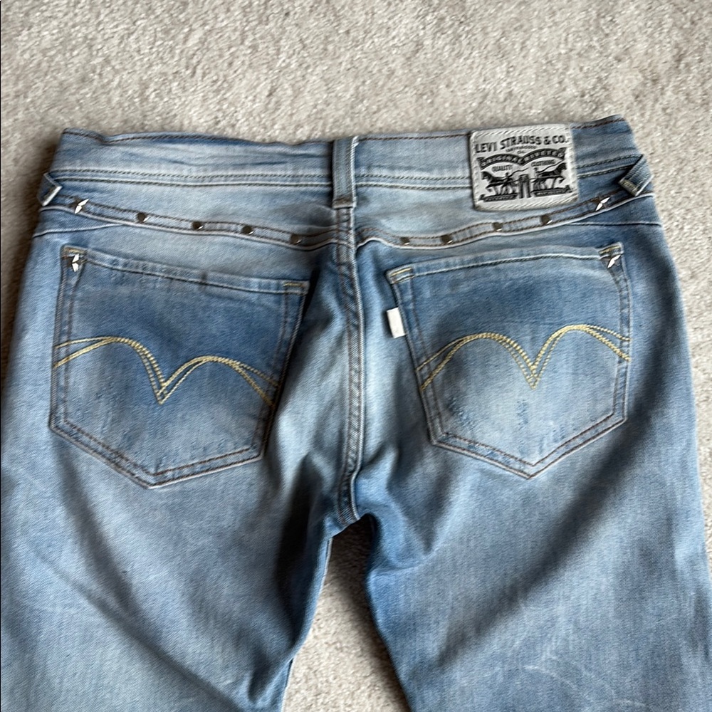Levi Strauss &Co. Distressed Light Blue Jeans
